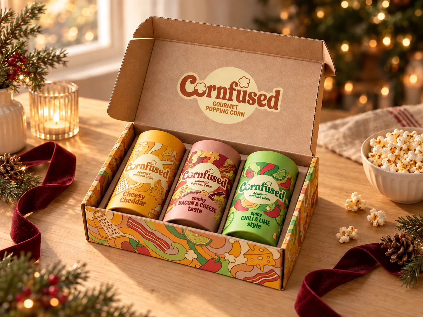 Weihnachtliche Geschenkidee: das Cornfused Movie Night Gewürzset